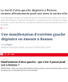 « <i>Violences à Rennes</i> » : du journalisme à sens unique…