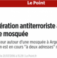 « Opération antiterroriste » à Argenteuil : la mosquée était presque parfaite