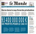 <i>Le Monde</i> en extase devant les milliards de profits du CAC40 